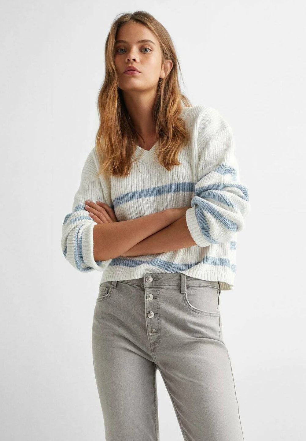 Mango Kids Buttonf - Jean Flare - Grey â Image 4