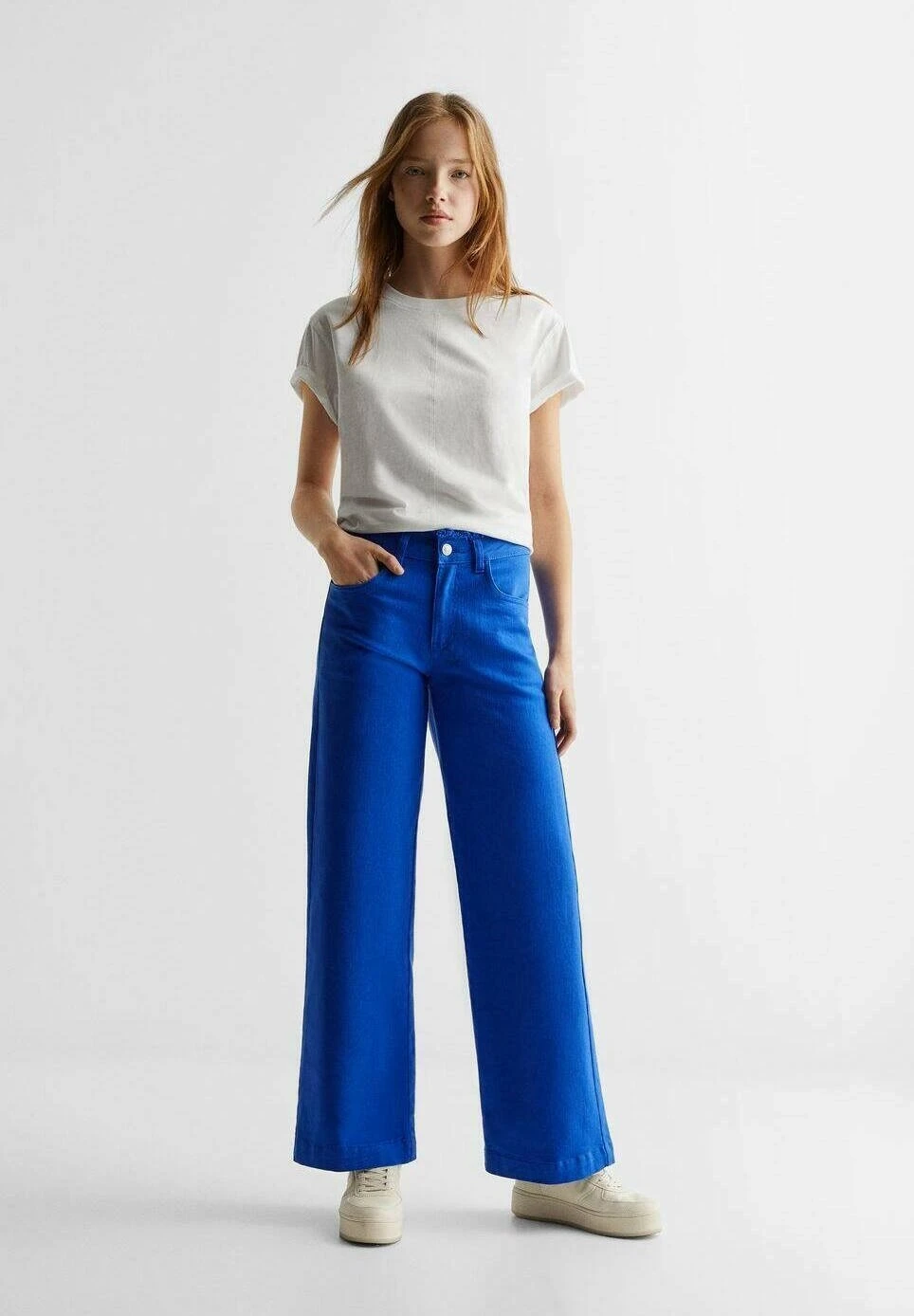 Mango Kids Frill - Jean Flare - Ink Blue â Image 5