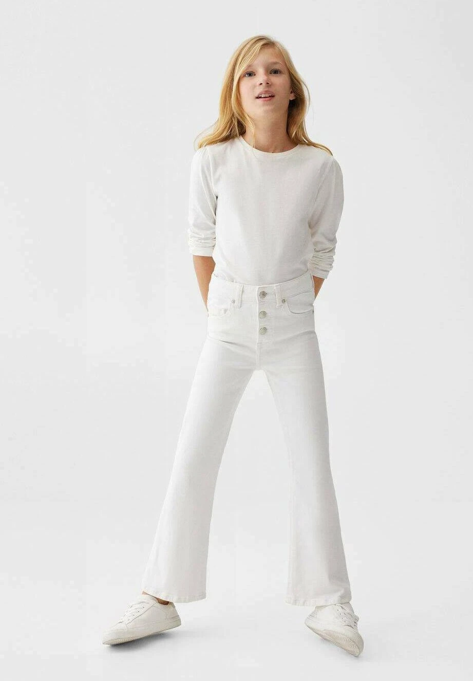 Mango Kids Flare - Pantalon Classique - Bianco â Image 3