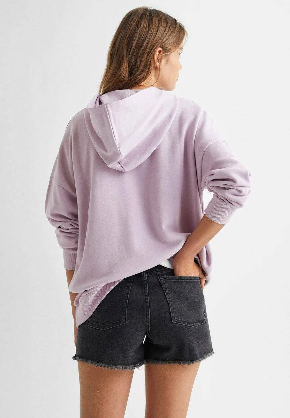 Mango Kids Sweat À Capuche - Helllila Pastelllila – Image 3