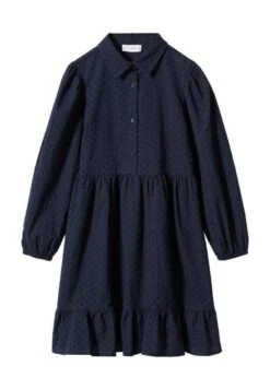 Mango Kids Plumetti - Robe Chemise - Navy