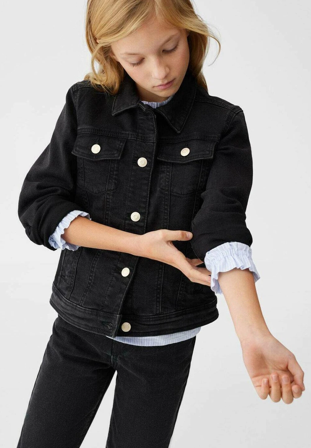 Mango Kids Allegra - Veste En Jean - Black Denim â Image 5