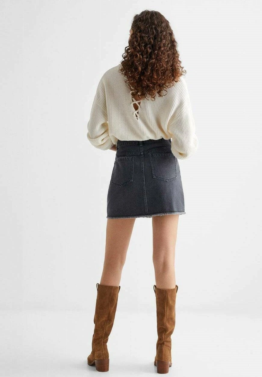 Mango Kids Jupe Trapèze - Denim Grey – Image 3