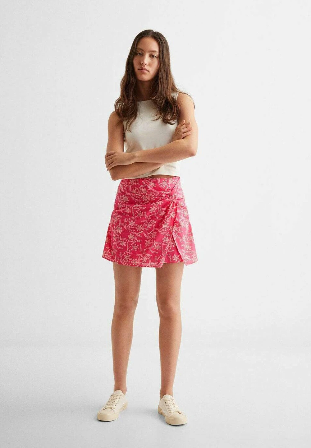 Mango Kids Jupe Portefeuille - Fuchsia