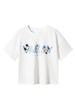 Mango Kids Vacay - T-Shirt Imprimé - Šedobílá