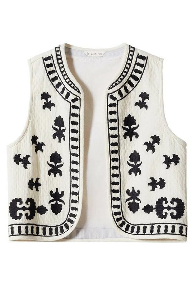 Mango Kids Roses - Veste Sans Manches - Ecru â Image 4