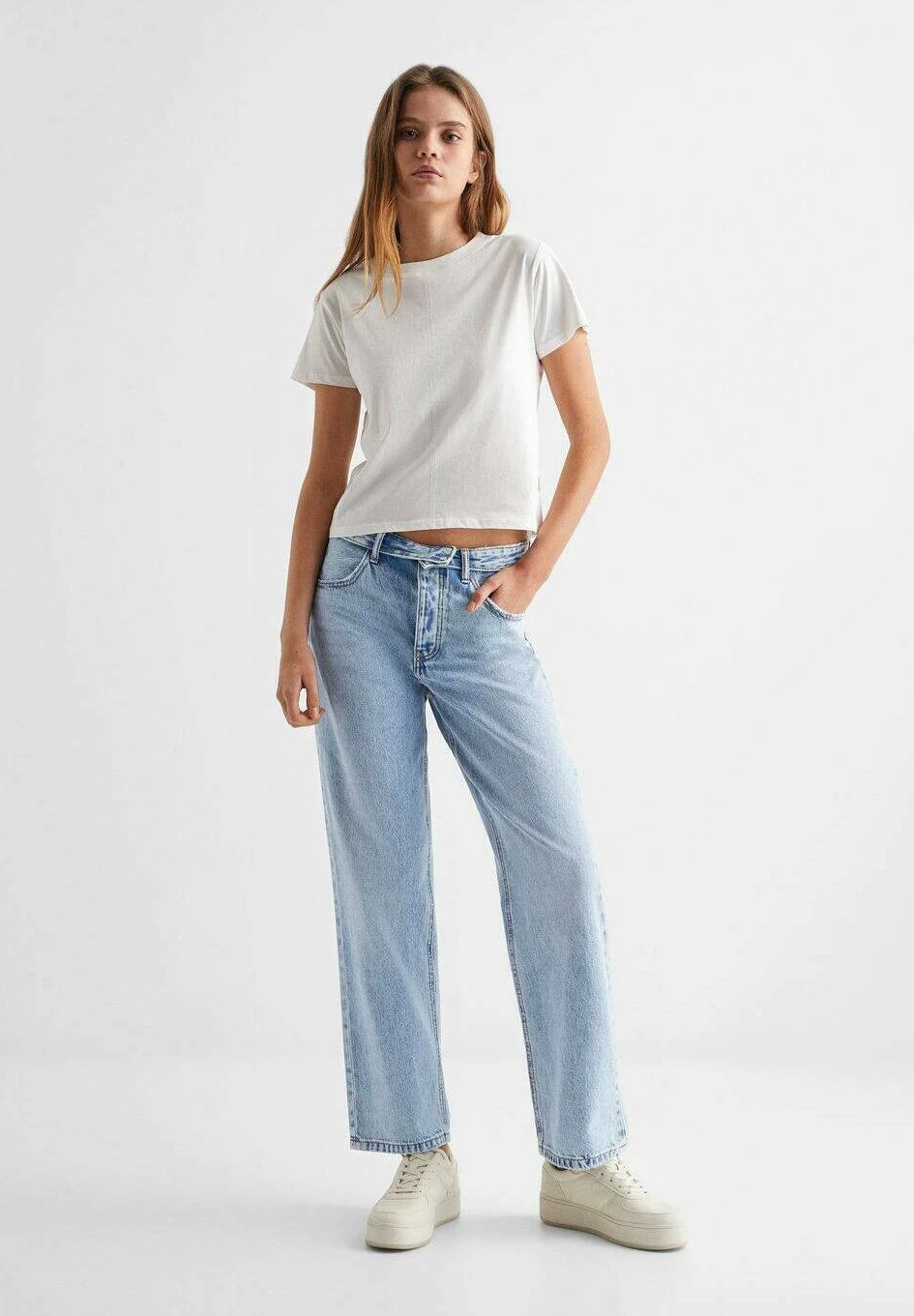 Mango Kids Turned - Jean Droit - Light Blue