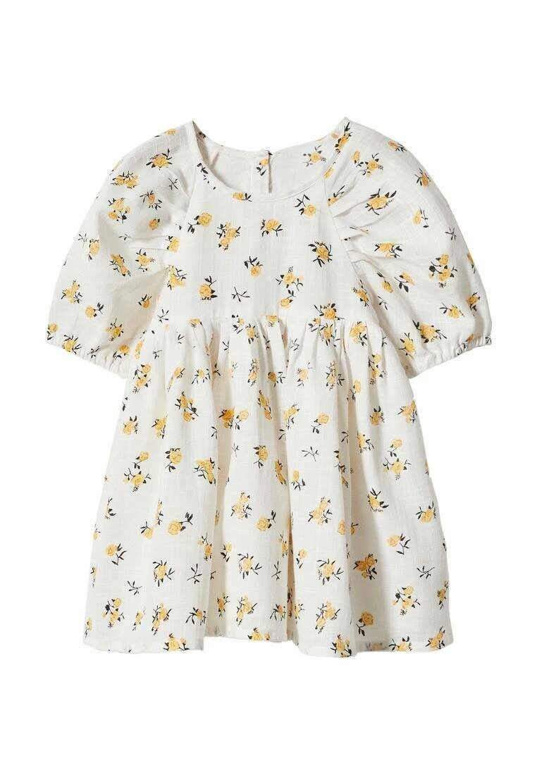 Mango Kids Mia - Robe De Jour - Vanilla