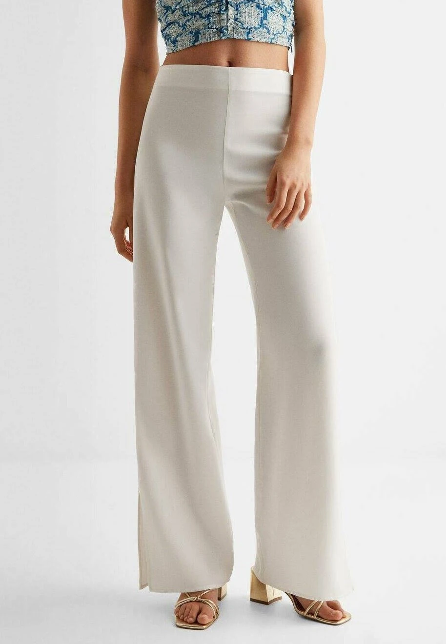 Mango Kids Tencelp - Pantalon Classique - Off White