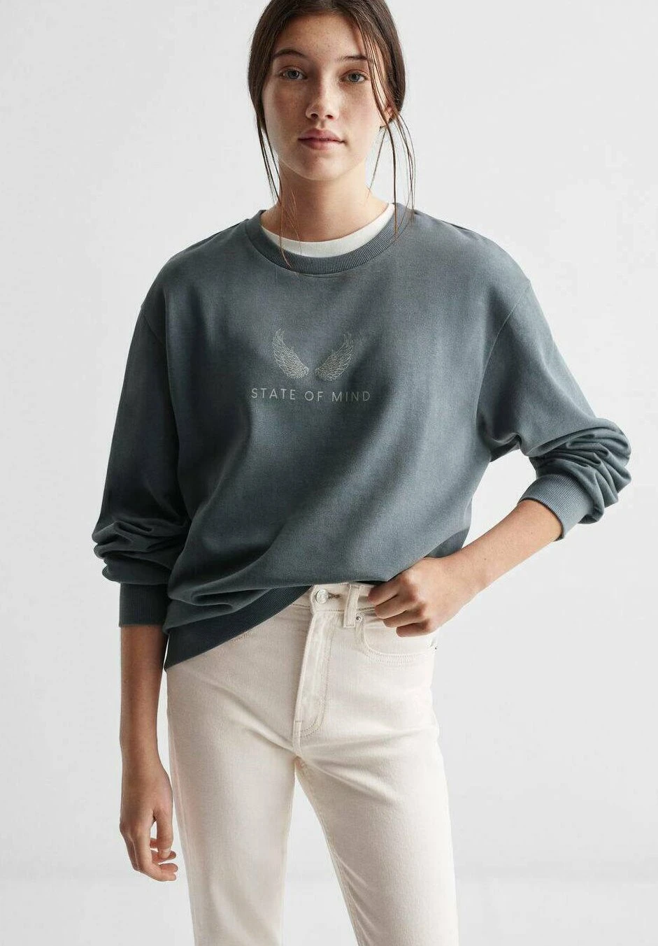 Mango Kids Jean Flare - Ecru â Image 4