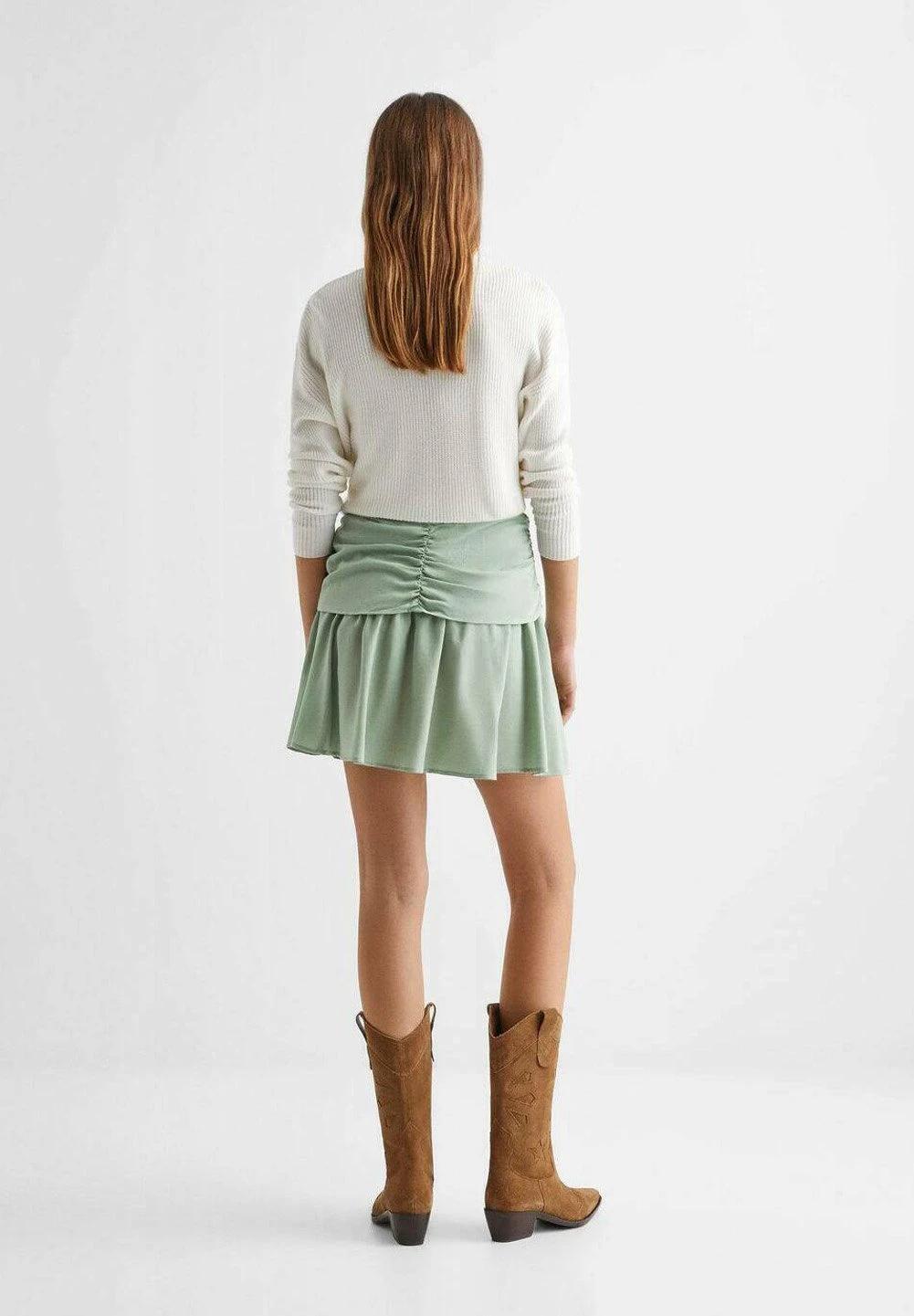 Mango Kids Vegaf - Jupe Trapèze - Pastel Green – Image 3