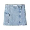 Mango Kids Minimesg - Jupe Portefeuille - Medium Blue