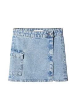 Mango Kids Minimesg - Jupe Portefeuille - Medium Blue