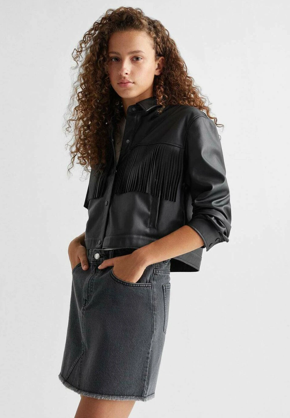 Mango Kids Texas - Veste En Similicuir - Czarny â Image 2