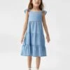 Mango Kids Rafaela - Robe En Jean - Blu Medio