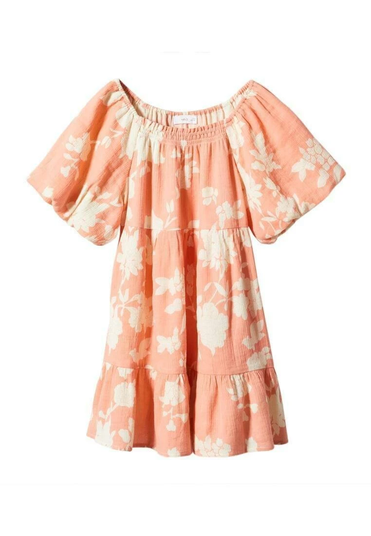 Mango Kids Sara - Robe De Jour - Corail