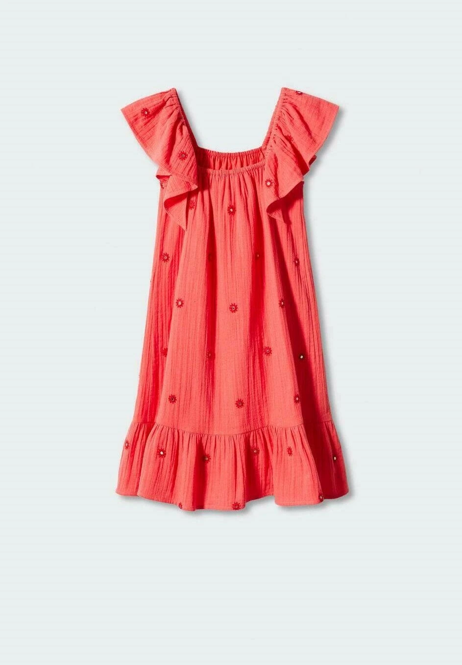 Mango Kids Kos - Robe De Jour - Coral Red â Image 2