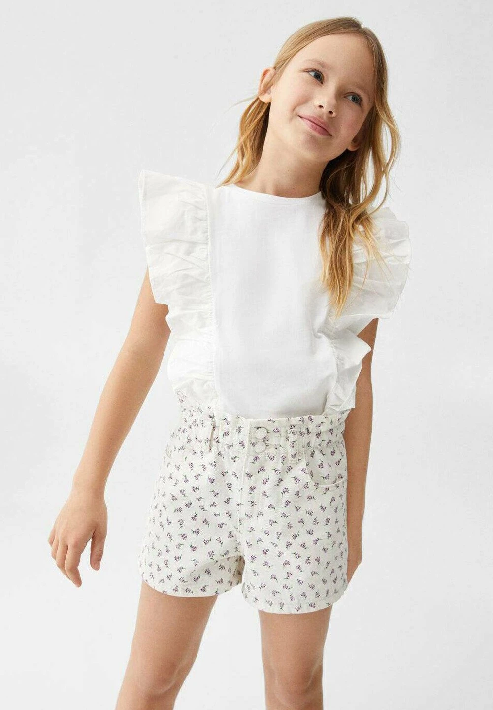 Mango Kids Paperp - Short En Jean - Ecru â Image 2