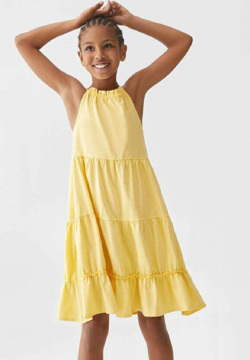 Mango Kids Merel - Robe En Jersey - Yellow â Image 3