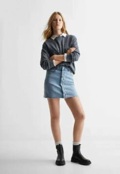 Mango Kids Button - Minijupe - LyseblĂĄ