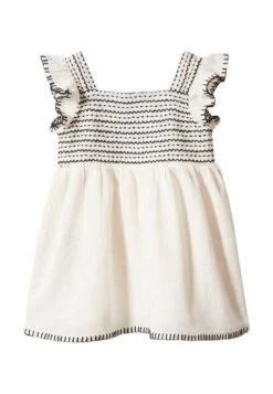 Mango Kids Ibizab - Robe De Jour - Blanc