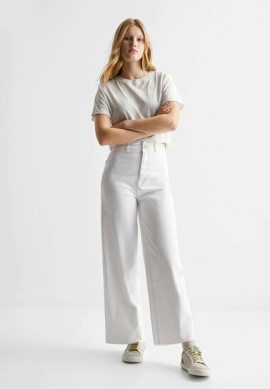 Mango Kids Seamless - Jean Flare - Blanc CassĂ© â Image 5