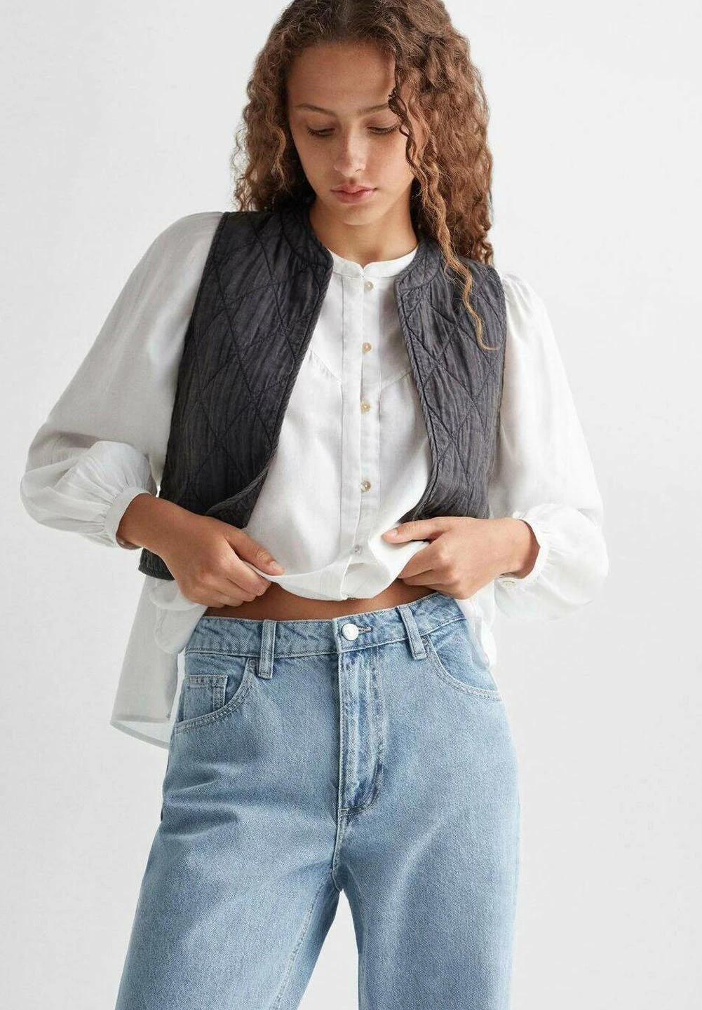 Mango Kids Mom - Jean Droit - Bleu Clair â Image 4