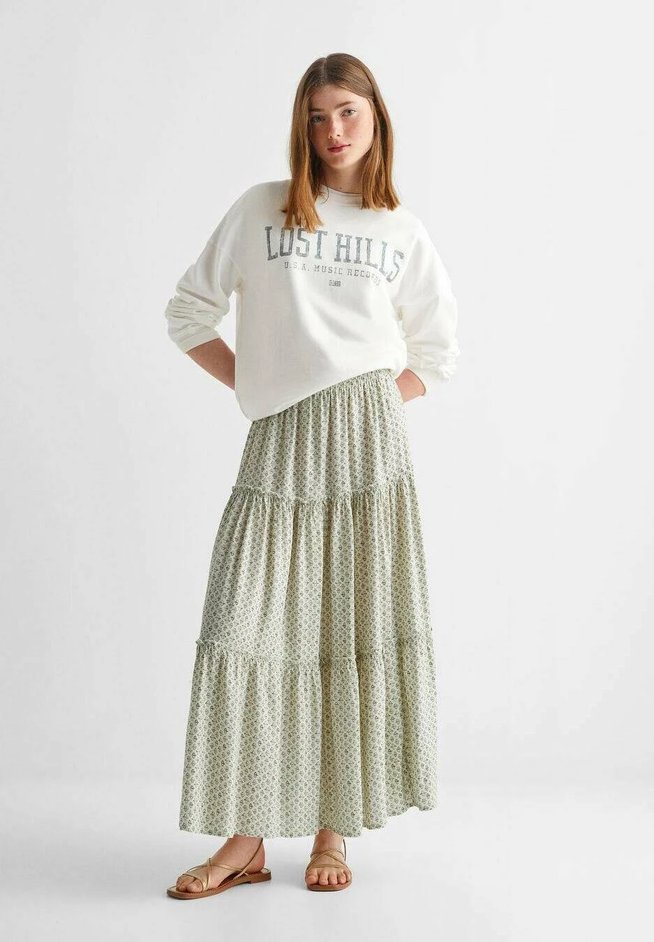 Mango Kids Bristol - Jupe Plissée - Green