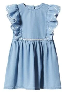 Mango Kids Mara - Robe En Jean - Bleu Clair