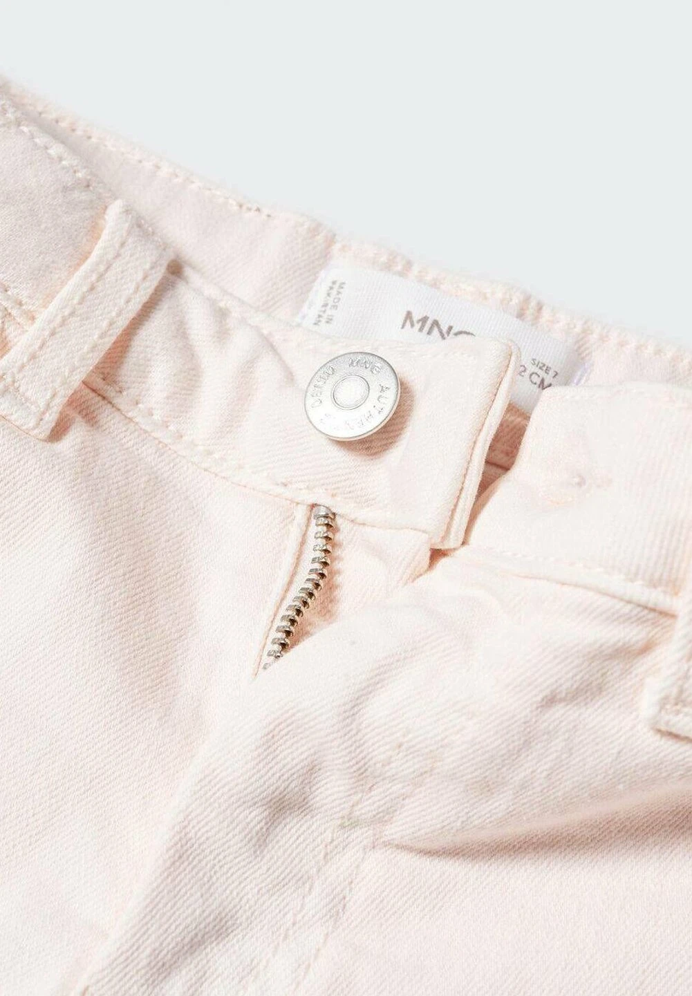 Mango Kids Chip - Short En Jean - Rose Pastel