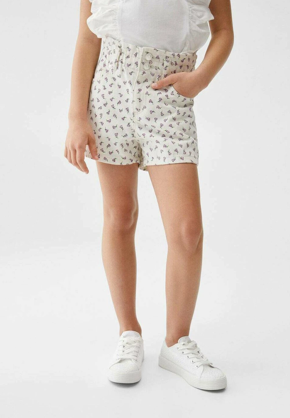 Mango Kids Paperp - Short En Jean - Ecru â Image 3