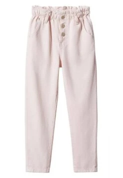 Mango Kids Paperbag - Jean Droit - Pastellrosa