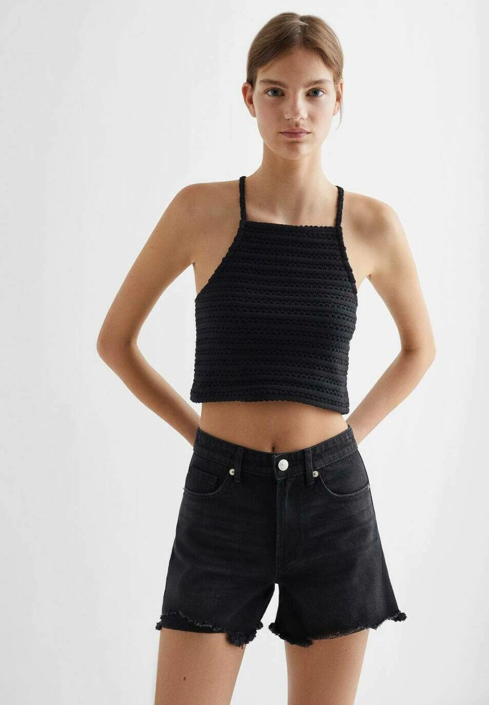 Mango Kids Helena - Short En Jean - Black Denim â Image 2