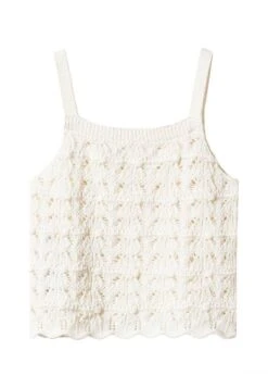 Mango Kids Petalo - Débardeur - Blanc Cassé