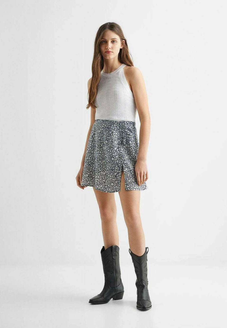 Mango Kids Sikinosf - Jupe Trapèze - Bleu