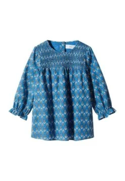 Mango Kids Arya - Robe De Jour - Bleu Ălectrique