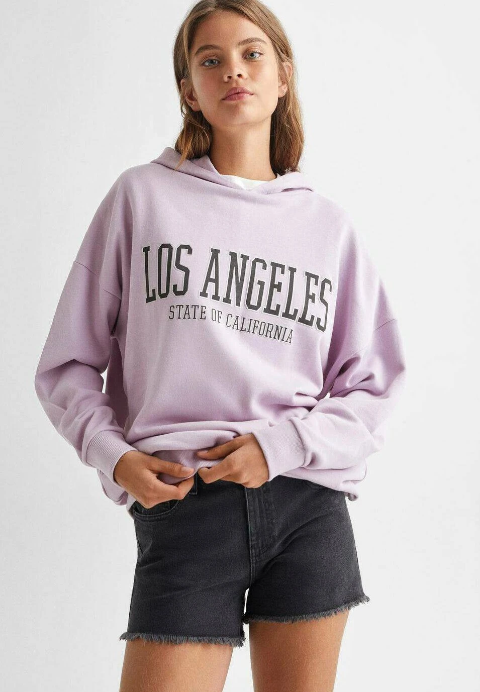 Mango Kids Sweat À Capuche - Helllila Pastelllila – Image 2