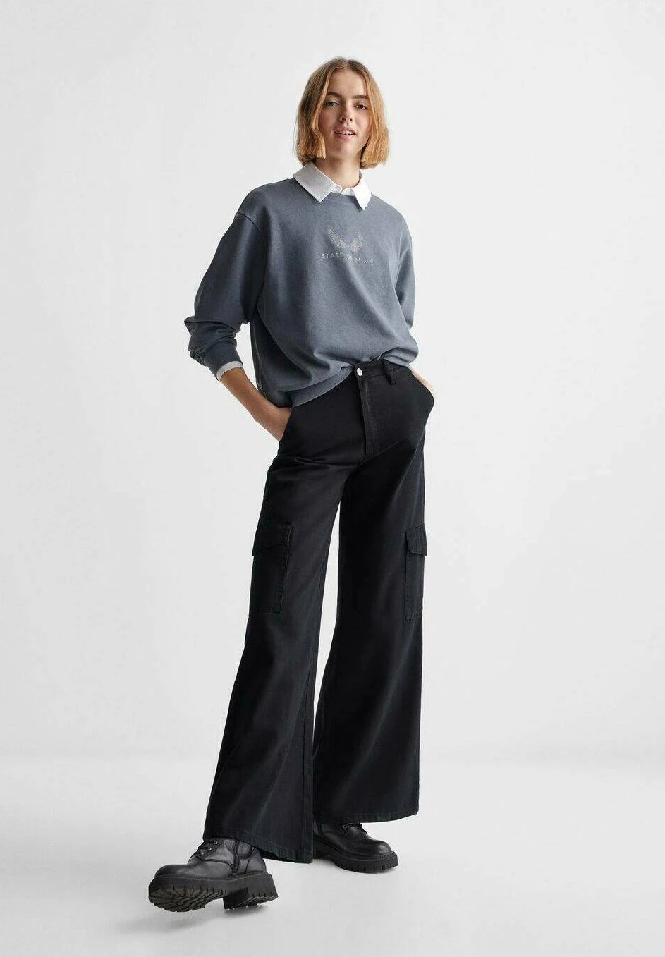 Mango Kids Flowcarg - Jean Flare - Black â Image 2