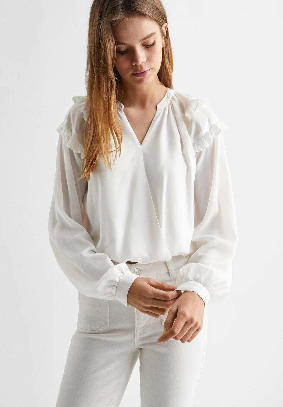 Mango Kids Volante - Blouse - Off White â Image 2