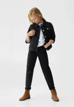 Mango Kids Allegra - Veste En Jean - Black Denim