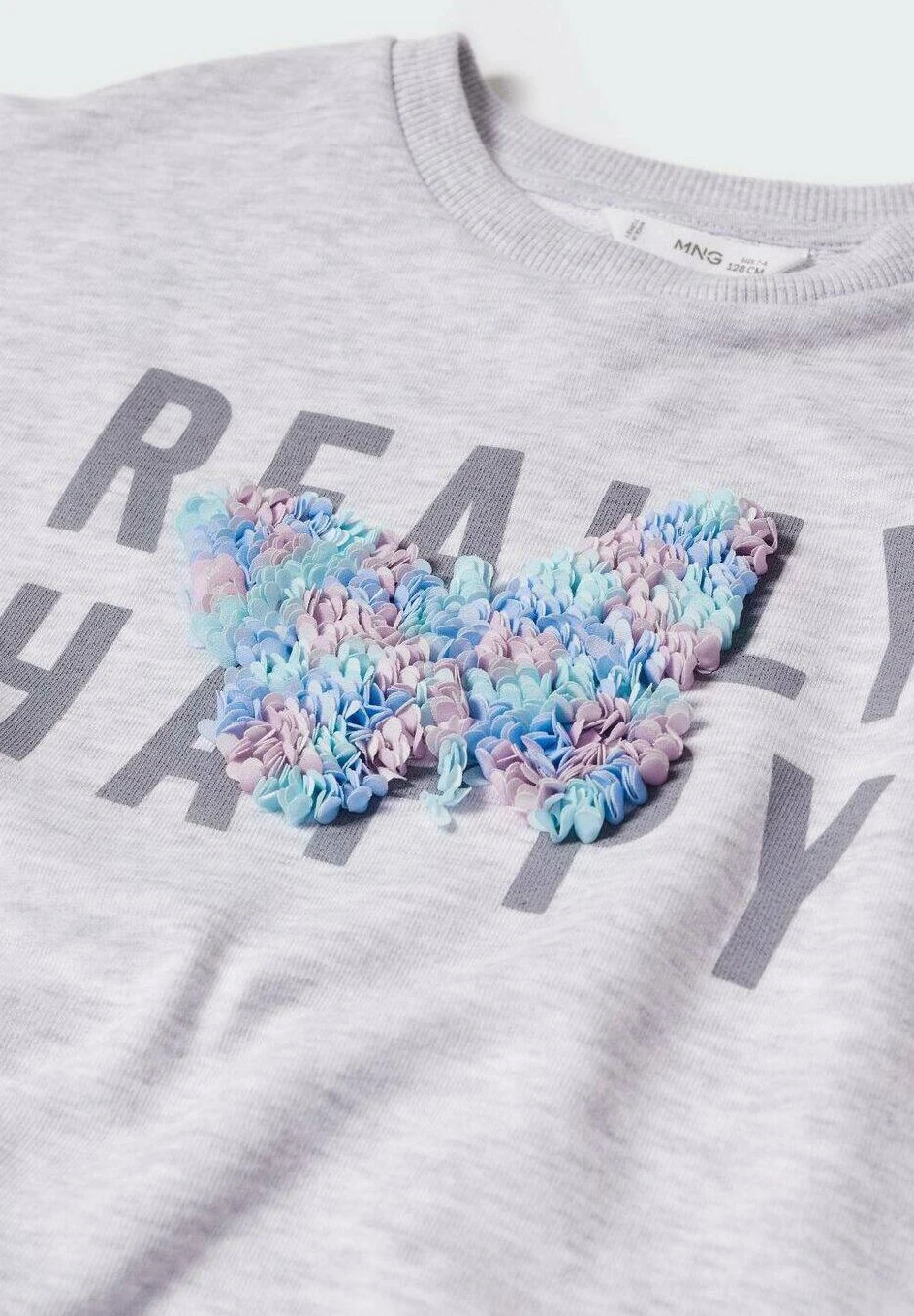 Mango Kids Fluffy - Sweatshirt - Medium Heather Grey â Image 3