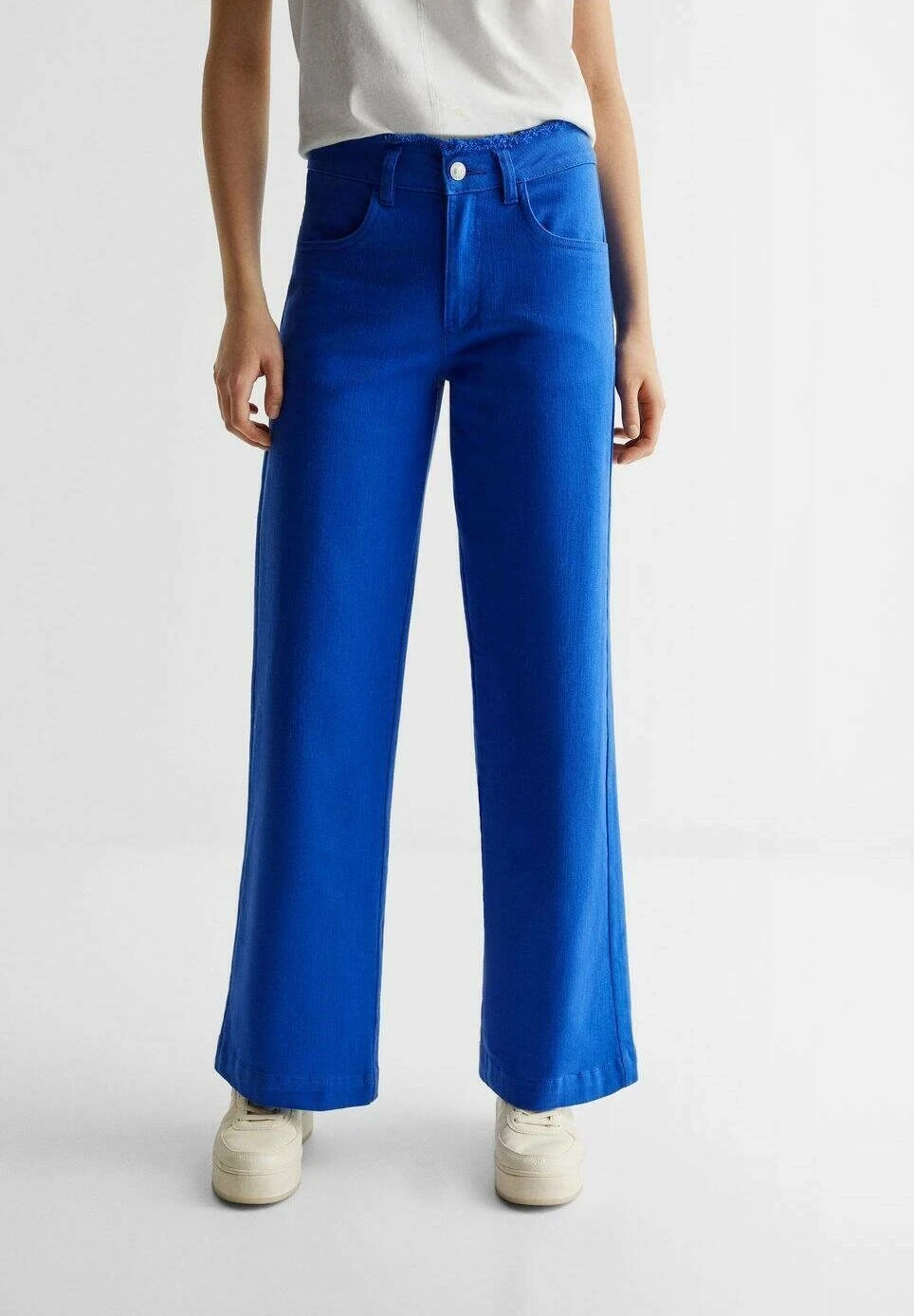 Mango Kids Frill - Jean Flare - Ink Blue