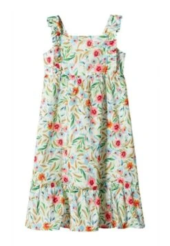 Mango Kids Acuarela - Robe De Jour - Green