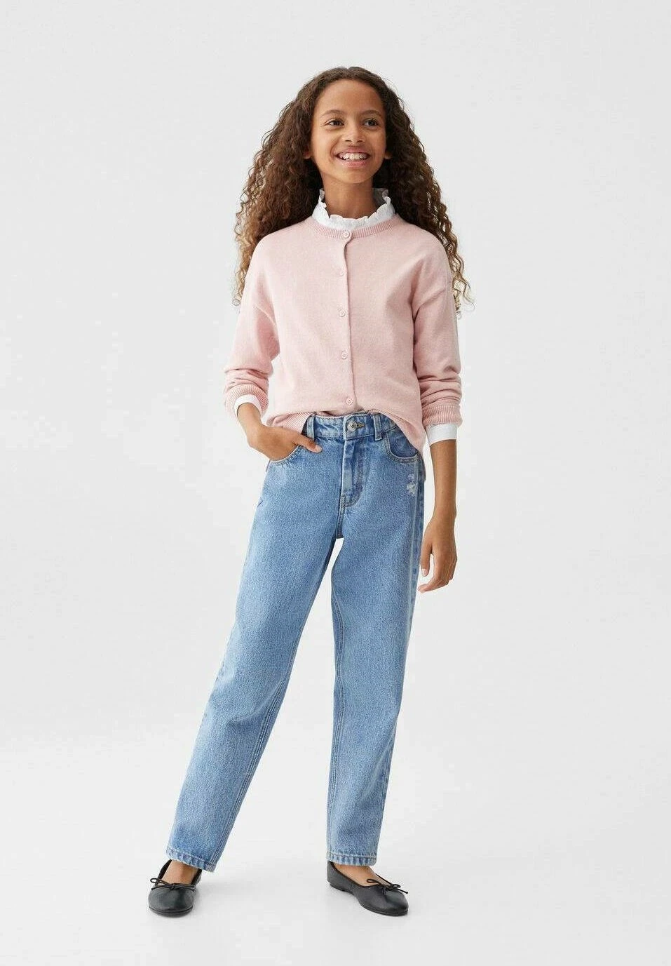 Mango Kids Mom - Jean Droit - Middenblauw