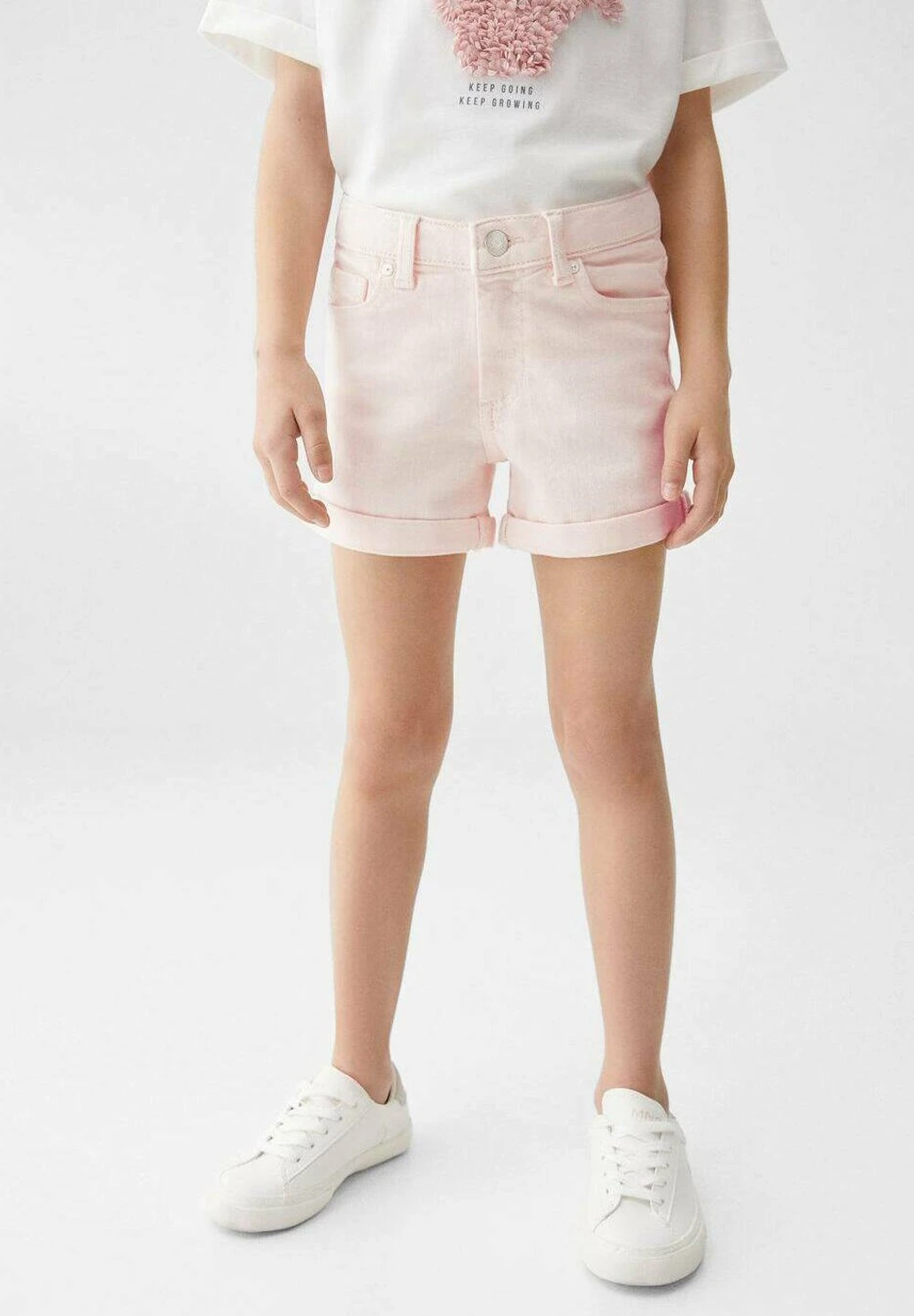 Mango Kids Chip - Short En Jean - Rose Pastel â Image 4