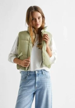 Mango Kids Shinny - Veste Sans Manches - Vert Pastel