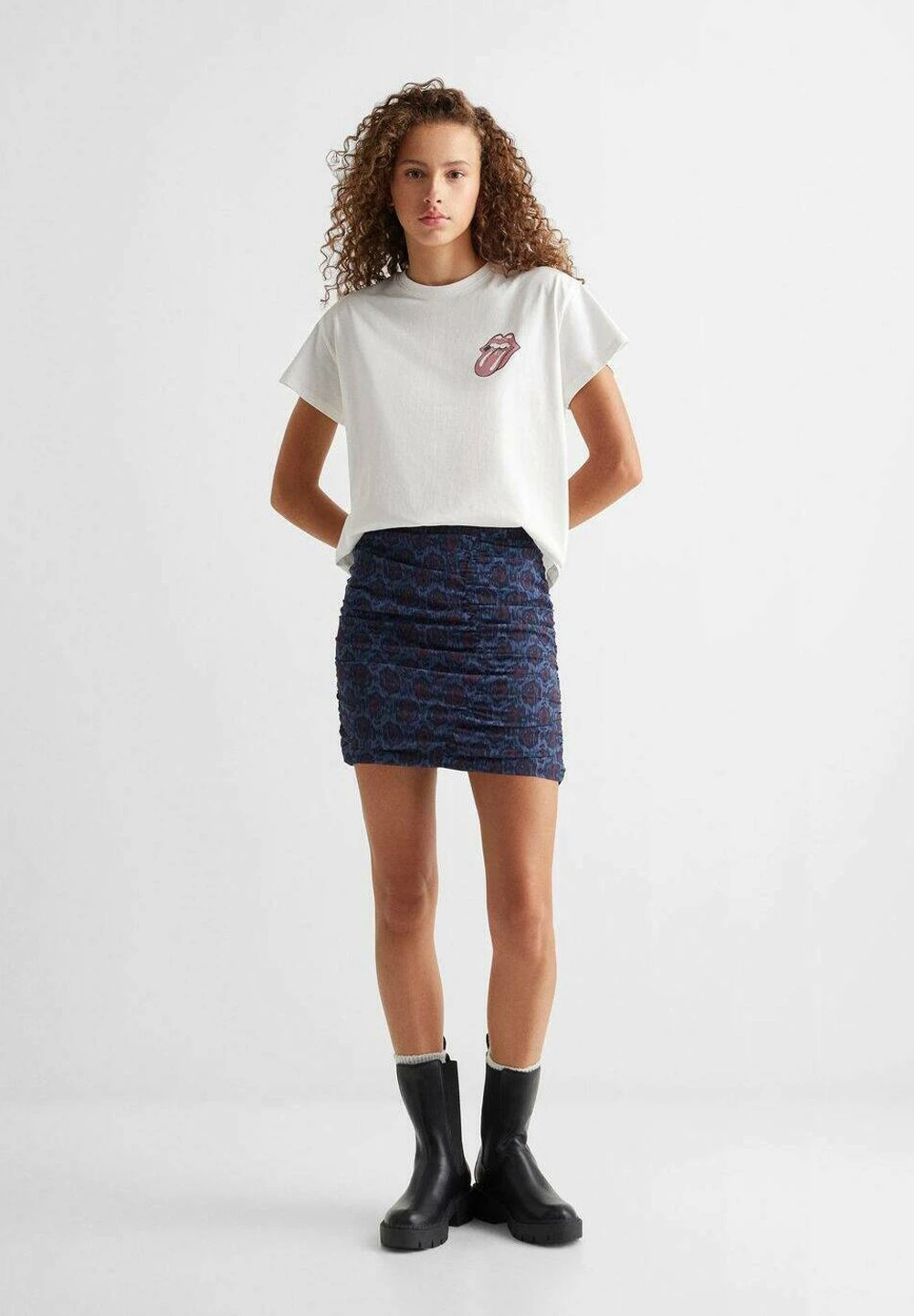 Mango Kids Rollingt - T-Shirt Imprimé - Off White