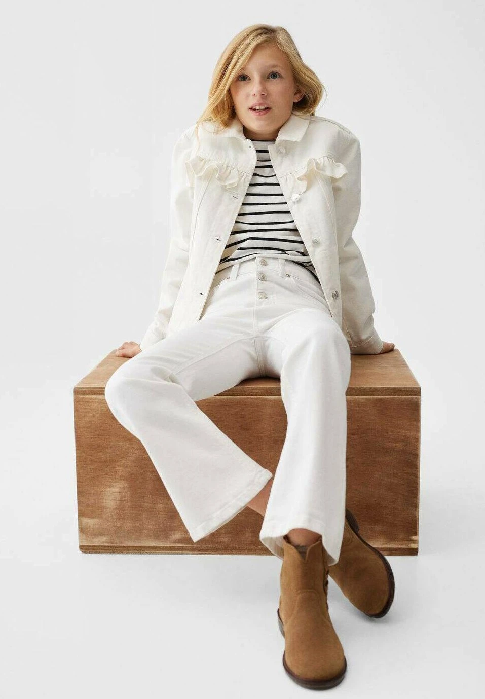 Mango Kids Flare - Pantalon Classique - Bianco â Image 4