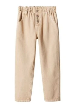 Mango Kids Paperbag - Jean Droit - Marron Moyen