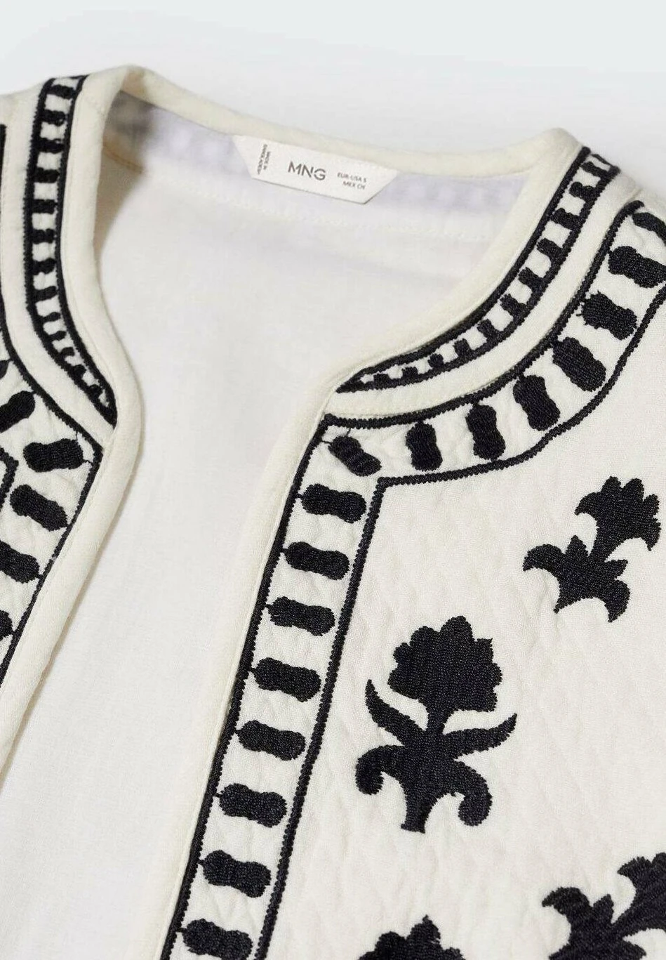 Mango Kids Roses - Veste Sans Manches - Ecru â Image 5